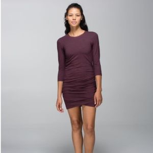 Anytime Dress Heathered Bordeaux Drama